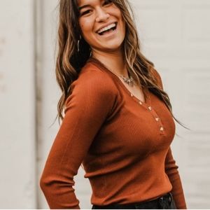 LA MIEL set of 2 ribbed button down sweater